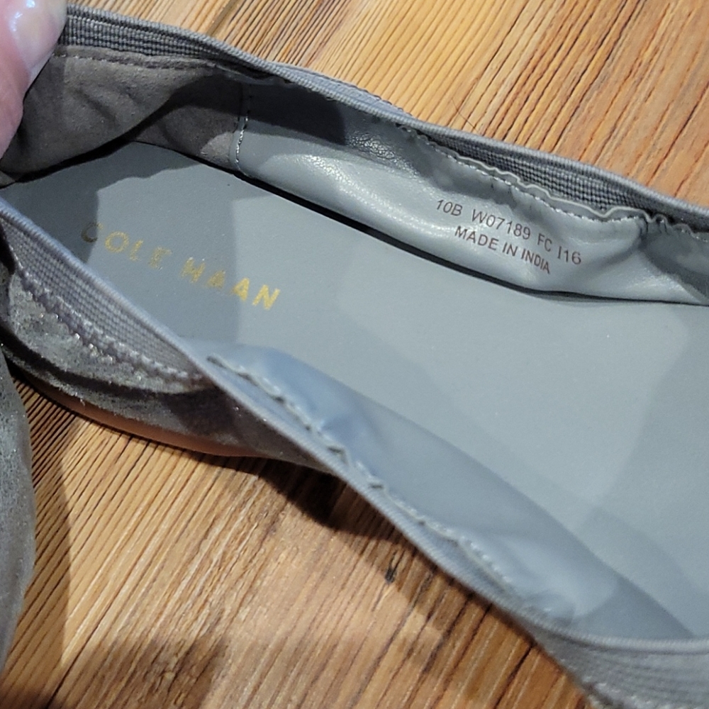 Cole Haan Silver Gray Metallic Ballet Flats - Picture 5 of 6
